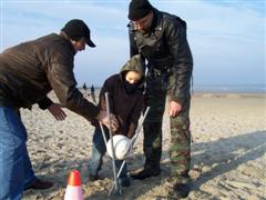 spel aan het strand